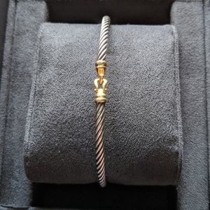 David Yurman Cable Classics Buckle Bangle 18k Gold